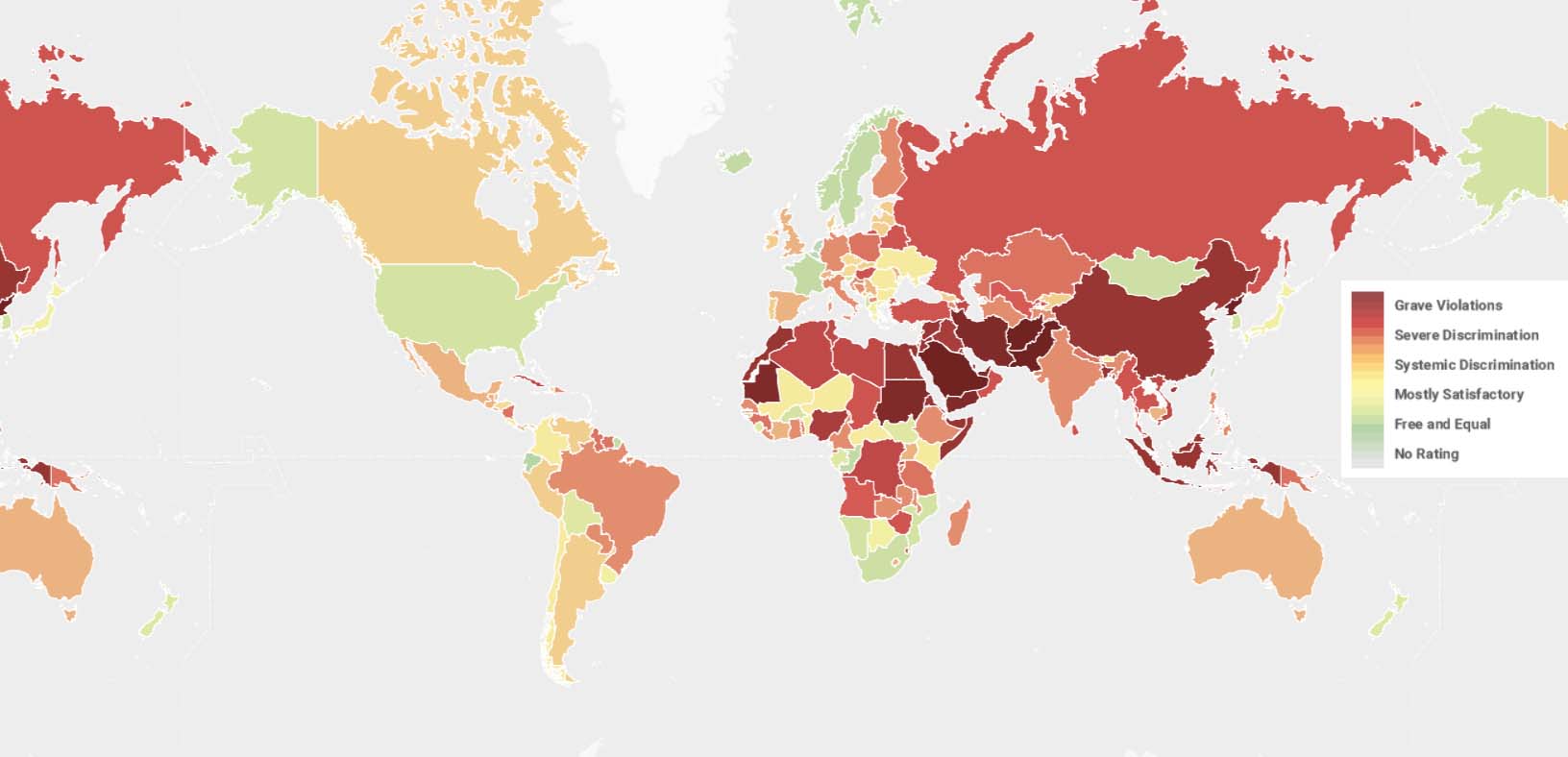 Over 70% of people live in countries that 'severely discriminate' against nonreligious