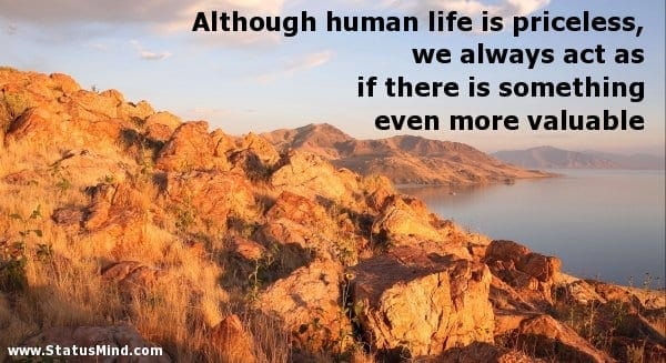 The Cost or Value of Human Life