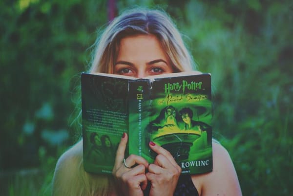 Photo by Dids from Pexels
https://www.pexels.com/photo/woman-reading-harry-potter-book-1314584/